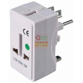 PRESA ADATTATORE UNIVERSALE DA VIAGGIO 10A 2P CON T PRESA ADATTATORE UNIVERSALE DA VIAGGIO 10A 2P CON T