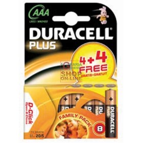DURACELL PILE MINISTILO PLUS DURALOCK PZ. 4+4 MN 2400 PLUS DURACELL PILE MINISTILO PLUS DURALOCK PZ. 4+4 MN 2400 PLUS