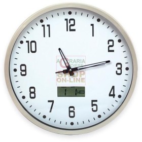 MAX OROLOGIO DA MUROCON LCD DIAMETRO 35CM MAX OROLOGIO DA MUROCON LCD DIAMETRO 35CM