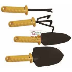 BLINKY SET ATTREZZI GIARDINO 4 PEZZI MOD. HOBBY MANICO IN PLASTICA BLINKY SET ATTREZZI GIARDINO 4 PEZZI MOD. HOBBY MANICO IN