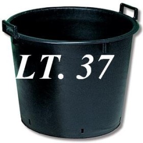 MASTELLO NERO PER PIANTE CON FORI 45X37 LT. 37 MASTELLO NERO PER PIANTE CON FORI 45X37 LT. 37