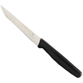 VICTORINOX COLTELLO BISTECCA CON PUNTA LISCIO E MANICO NERO 5.1203 VICTORINOX COLTELLO BISTECCA CON PUNTA LISCIO E MANICO NERO