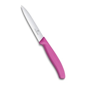 VICTORINOX SPELUCCHINO LAMA ONDULATA INOX MANICO ROSA VICTORINOX SPELUCCHINO LAMA ONDULATA INOX MANICO ROSA