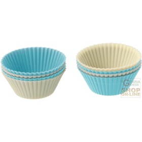 FACKELMANN PIROTTINI IN SILICONE PER CIOCCOLATINI, COLORE CREMA E ROSA PZ. 8 RESISTENTI FINO A 230 FACKELMANN PIROTTINI IN SILICONE PER CIOCCOLATINI, COLORE CREMA