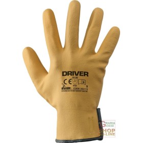GUANTI IN NYLON INTERAMENTE RICOPERTI IN NITRILE FOAM  ORLATI  COLORE GIALLO  TG  8 9 10 GUANTI IN NYLON INTERAMENTE RICOPERTI IN NITRILE FOAM ORLATI