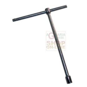 CHIAVE FISSA A T CON ESECUZUINE CROMATA E SPINA SFILABILE MM. 10 CHIAVE FISSA A T CON ESECUZUINE CROMATA E SPINA SFILABILE MM. 10