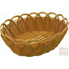 FACKELMANN CESTINO TONDO IN ECORATTAN LAVABILE IN LAVASTOVIGLIE CM. 23X18X8,5 ART. 38299 FACKELMANN CESTINO TONDO IN ECORATTAN LAVABILE IN LAVASTOVIGLIE