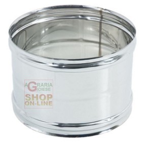 RACCORDO INOX PER TUBO CANNA FUMARIA F.F. DIAM. 80 RACCORDO INOX PER TUBO CANNA FUMARIA F.F. DIAM. 80