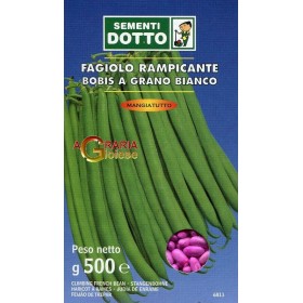 SEMI FAGIOLO  NANO BOBIS SEME BIANCO GR. 500 SEMI FAGIOLO RAMPICANTE BOBIS SEME BIANCO GR. 500