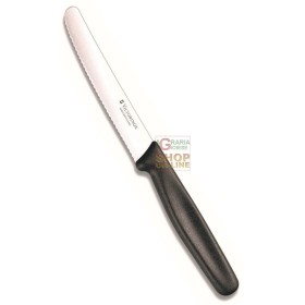 VICTORINOX COLTELLO BISTECCA DENTATO TONDO TAVOLA MANICO NERO VICTORINOX COLTELLO BISTECCA DENTATO TONDO TAVOLA MANICO NERO
