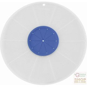 FACKELMANN COPERCHIO PARASPRUZZI CON FORO CENTRALE PER INTRODURRE SBATTITORE PER PANNA ED IMPASTI FACKELMANN COPERCHIO PARASPRUZZI CON FORO CENTRALE PER