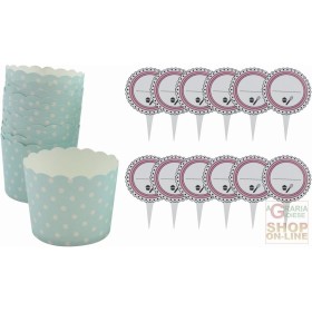 FACKELMANN DECORAZIONE IN CARTA PER CUP CAKE MUFFIN CON DECORAZIONE. 24 PZ ART. 42855 FACKELMANN DECORAZIONE IN CARTA PER CUP CAKE MUFFIN CON
