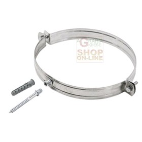 COLLARE INOX CON TASSELLO PER TUBO STUFA CM. 10 COLLARE INOX CON TASSELLO PER TUBO STUFA CM. 10