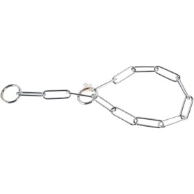 COLLARE PER CANI A STRANGOLO SALVAPELO MAGLIE LARGHE CROMATE MM. 4 X 70 CM. COLLARE PER CANI A STRANGOLO SALVAPELO MAGLIE LARGHE CROMATE