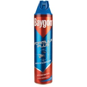 BAYGON BLU INSETTICIDA SPRAY MOSCHE E ZANZARE FORMULA PLUS ML. 400 BAYGON BLU INSETTICIDA SPRAY MOSCHE E ZANZARE FORMULA PLUS ML.