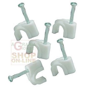 BLINKY FISSACAVI IN PLASTICA BIANCHI PZ. 100 DIAMETRO MM. 14 BLINKY FISSACAVI IN PLASTICA BIANCHI PZ. 100 DIAMETRO MM. 14