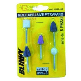 BLINKY MOLE ABRASIVE PER TRAPANO SERIE DA 5 PEZZI MM. 10 BLINKY MOLE ABRASIVE PER TRAPANO SERIE DA 5 PEZZI MM. 10