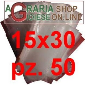 BUSTE SACCHETTI PER SOTTOVUOTO GOFFRATE CM.15X30 IN CONFEZIONE DA 50 PZ. BUSTE SACCHETTI PER SOTTOVUOTO GOFFRATE CM.15X30 IN CONFEZIONE