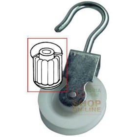 CARRUCOLA CON CUSCINETTO ZINCATE GIRELLA NYLON DIAMETRO MM. 50 CARRUCOLA CON CUSCINETTO ZINCATE GIRELLA NYLON DIAMETRO MM. 50