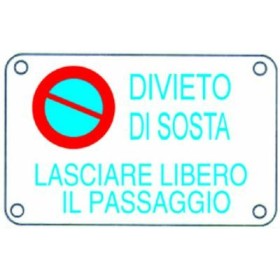 CARTELLO SEGNALE DIVIETO DI SOSTA MM. 300X200 CARTELLO SEGNALE DIVIETO DI SOSTA MM. 300X200