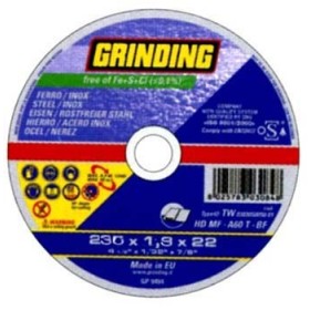 GRINDING DISCO PIANO PER FERRO D. 230X1,9 GRINDING DISCO PIANO PER FERRO D. 230X1,9
