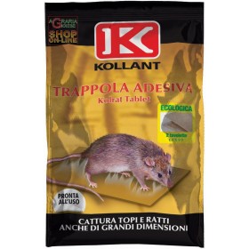 KOLRAT TABLET PER TOPI TAVOLETTE INVISCHIATE CON COLLA PRONTO USO CM. 14X19 KOLRAT TABLET PER TOPI TAVOLETTE INVISCHIATE CON COLLA PRONTO