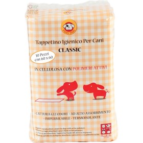 PANNOLINO CLASSICO PER CANI 60X60 CON POLIMERI TAPPETINO IGIENICO PZ. 10 PANNOLINO CLASSICO PER CANI 60X60 CON POLIMERI TAPPETINO