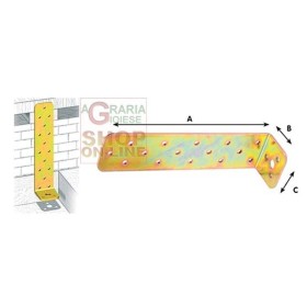 PIASTRA ANGOLARE A GIUNZIONE ANGOLARE ART.754 MM. 50X300X45 PIASTRA ANGOLARE A GIUNZIONE ANGOLARE ART.754 MM. 50X300X45