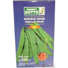 SEMI DI FAGIOLO NANO CORALLO MANGIATUTTO GR. 500 SEMI DI FAGIOLO NANO CORALLO MANGIATUTTO GR. 500