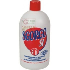 SGORGOSI DISOTTURANTE DISGORGANTE CHIMICO LIQUIDO PER SCARICI LT. 1 SGORGOSI DISOTTURANTE DISGORGANTE CHIMICO LIQUIDO PER SCARICI