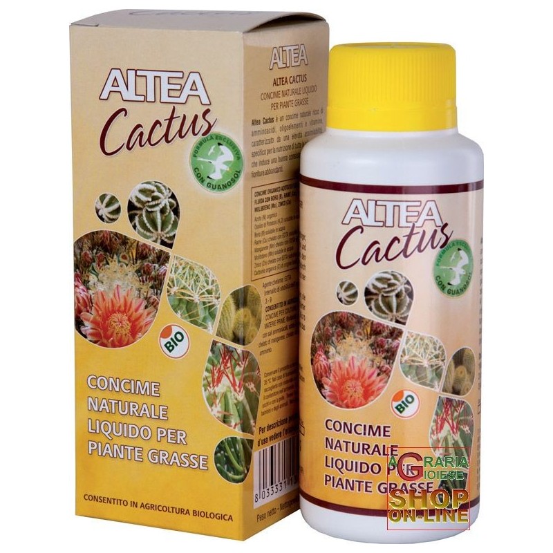 ALTEA CACTUS CONCIME NATURALE LIQUIDO PER PIANTE GRASSE CON ALTEA CACTUS CONCIME NATURALE LIQUIDO PER PIANTE GRASSE CON