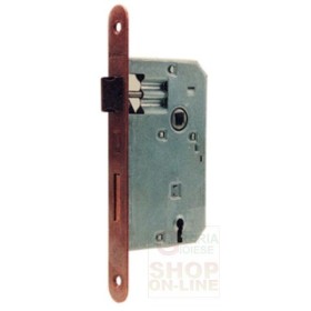 Serratura Patent ottonata con piastra arrotondata quadro mm. 8 interasse mm. 70 Serratura Patent ottonata con piastra arrotondata quadro mm. 8