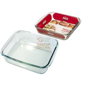 MAX TEGLIA QUADRATA 1.8LT DIM. 24.9X22CM MAX TEGLIA QUADRATA 1.8LT DIM. 24.9X22CM