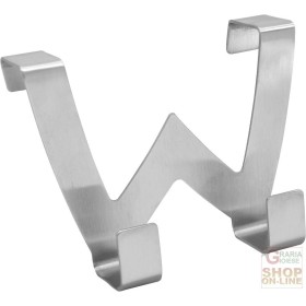 FACKELMANN APPENDINO PER PORTA IN ACCIAIO INOX SATINATO A DUE POSTI 7,5X7X4 CM. ART. 61240 FACKELMANN APPENDINO PER PORTA IN ACCIAIO INOX SATINATO A DUE