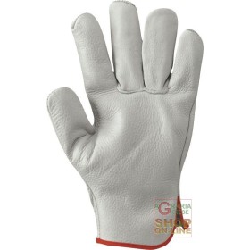 GUANTO FIORE  ECONOMICO  DORSO IN CROSTA  ORLATO  COLORE BIANCO  TG  8 9 10 GUANTO FIORE ECONOMICO DORSO IN CROSTA ORLATO COLORE BIANCO TG