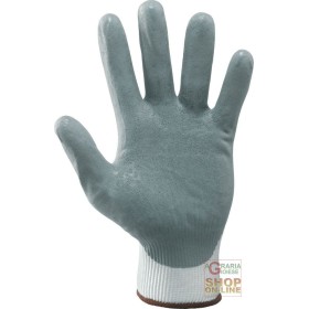 GUANTO TESSUTO SINTETICO  PALMO RICOPERTO IN NITRILE  DORSO AREATO  COLORE GRIGIO  TG  7 8 9 10 11 GUANTO TESSUTO SINTETICO PALMO RICOPERTO IN NITRILE DORSO
