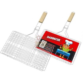 MAX GRIGLIA BBQ 30X40 CM MANICO LEGNO MAX GRIGLIA BBQ 30X40 CM MANICO LEGNO