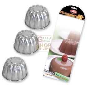 MAX SET 3 PEZZI FORME BUDINI DIA.9.5CM MAX SET 3 PEZZI FORME BUDINI DIA.9.5CM