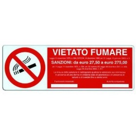 CARTELLO SEGNALI VIETATO FUMARE MM.350X120 CARTELLO SEGNALI VIETATO FUMARE MM.350X120
