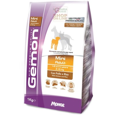 GEMON MANGIME PER CANI MINI ADULT CON POLLO-RISO KG. 1