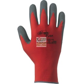 GUANTI IN FILO CONTINUO NYLON LATTICE COLORE ROSSO GRIGIO GUANTI IN FILO CONTINUO NYLON LATTICE COLORE ROSSO GRIGIO