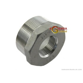 RIDUZIONE IN ACCIAIO INOX AISI 316 M/F 1 POLL. 3/4 POLL. RIDUZIONE IN ACCIAIO INOX AISI 316 M/F 1 POLL. 3/4 POLL.
