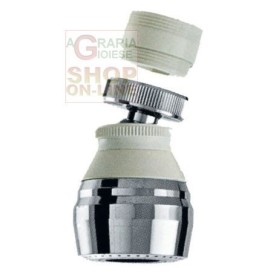 ROMPIGETTO CON DOCCETTA E AERATORE CROMATO SNODEVOLE FILETTO 22X1 CON RIDUZIONE 24X1 M - 22X1 M ROMPIGETTO CON DOCCETTA E AERATORE CROMATO SNODEVOLE FILETTO