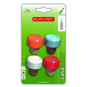 TAPPI IN SUGHERO PER BOTTIGLIE COLORI ASSORTITI  PZ. 4 TAPPI IN SUGHERO PER BOTTIGLIE COLORI ASSORTITI PZ. 4