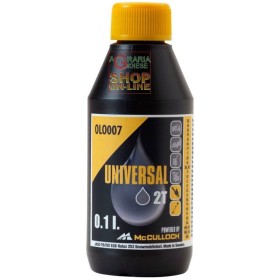 OLIO SINTETICO DUE TEMPI PER MISCELA MOTOSEGHE DECESPUGLIATORI MCCULLOCH ML. 100 OLIO SINTETICO DUE TEMPI PER MISCELA MOTOSEGHE DECESPUGLIATORI