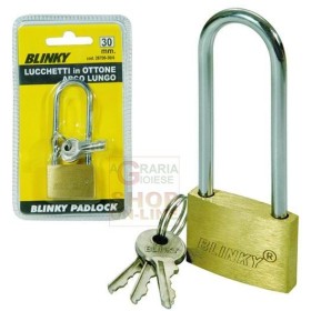 BLINKY LUCCHETTO IN OTTONE 3617 ARCO LUNGO MM. 30 BLINKY LUCCHETTO IN OTTONE 3617 ARCO LUNGO MM. 30
