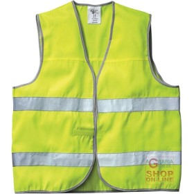 GILET ALTA VISIBILITÀ IN POLIESTERE CON BANDE RIFRANGENTI EN 471  COLORE GIALLO  TAGLIA UNICA GILET ALTA VISIBILITÀ IN POLIESTERE CON BANDE RIFRANGENTI EN