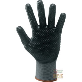 GUANTI IN TESSUTO SINTETICO PALMO PUNTINATO IMPREGNATO IN NBR  COLORE NERO  TG  7 8 9 10 GUANTI IN TESSUTO SINTETICO PALMO PUNTINATO IMPREGNATO IN NBR