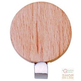 FACKELMANN GANCI ADESIVI TONDI IN LEGNO AD 1 POSTO PZ. 2 DIA 4X0,5 ART. 61250 FACKELMANN GANCI ADESIVI TONDI IN LEGNO AD 1 POSTO PZ. 2 DIA