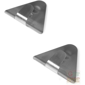 FACKELMANN GANCI ADESIVI TRIANGOLARI IN ACCIAIO INOX SATINATI, PZ. 2 4,5X5,5X2,5 CM. ART. 61206 FACKELMANN GANCI ADESIVI TRIANGOLARI IN ACCIAIO INOX SATINATI